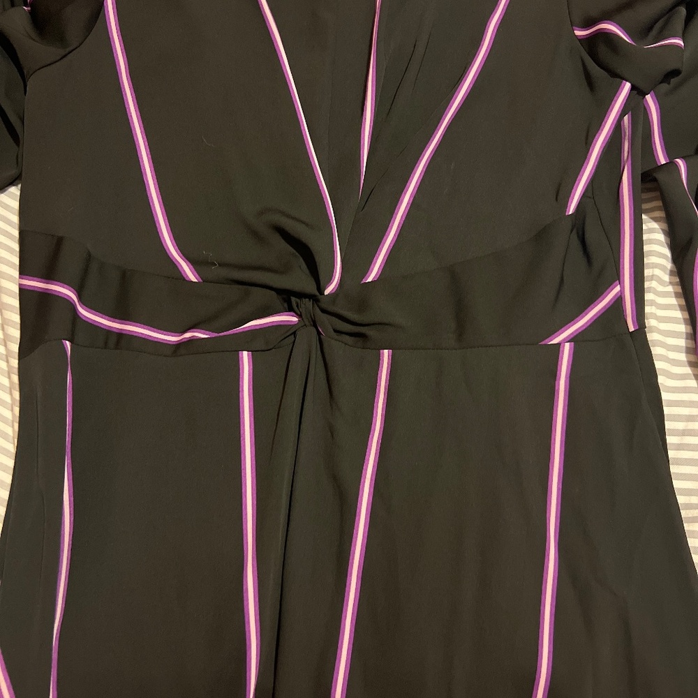Nine West Long sleeve black and purple dress